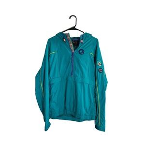 Adidas X Pharrell Williams Hu Hiking Packable Windbreaker Jacket Mens Large Teal